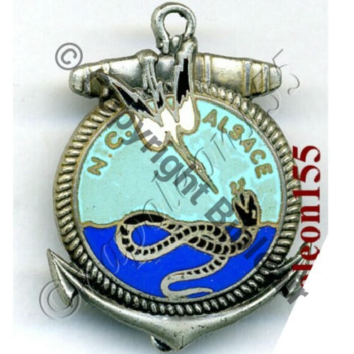 ALSACE  NAVIRE CABLIER ALSACE BATIMENT CIVIL  A.AUGIS ST.BARTH 3Lignes Bol fentre allonge